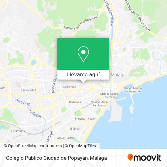 Mapa Colegio Publico Ciudad de Popayan