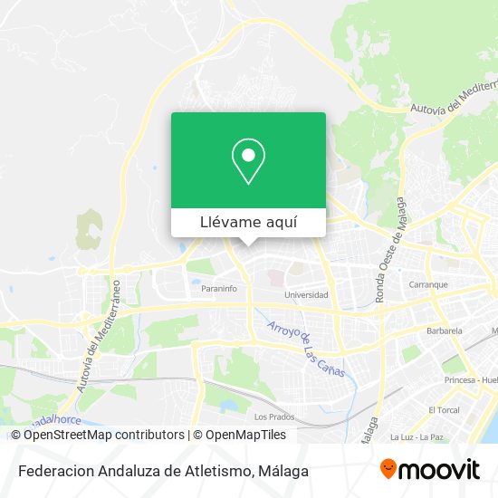 Mapa Federacion Andaluza de Atletismo