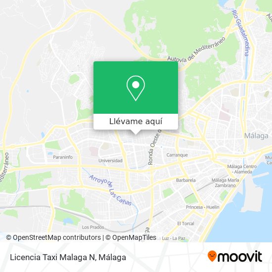 Mapa Licencia Taxi Malaga N