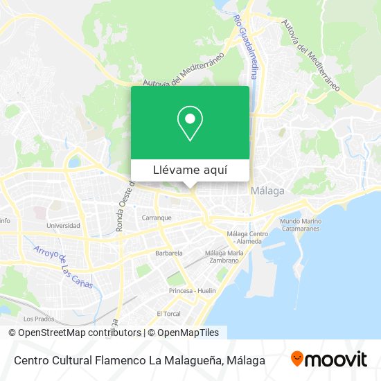 Mapa Centro Cultural Flamenco La Malagueña