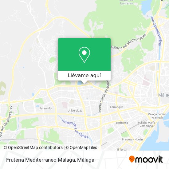 Mapa Fruteria Mediterraneo Málaga