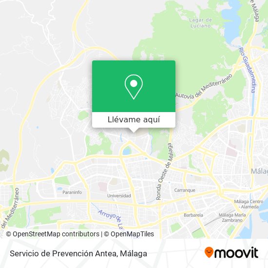 Mapa Servicio de Prevención Antea