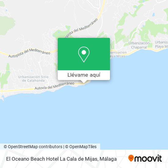 Mapa El Oceano Beach Hotel La Cala de Mijas