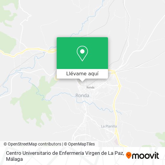 Mapa Centro Universitario de Enfermería Virgen de La Paz