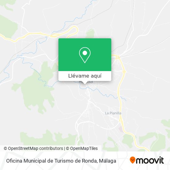 Mapa Oficina Municipal de Turismo de Ronda