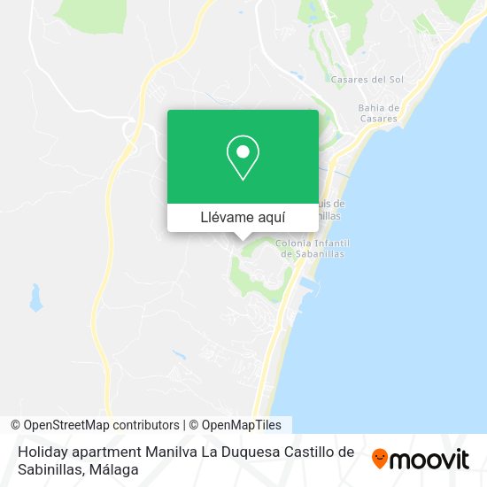 Mapa Holiday apartment Manilva La Duquesa Castillo de Sabinillas