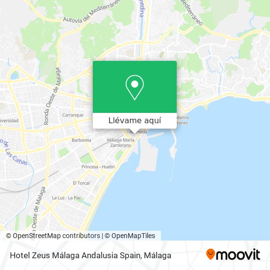 Mapa Hotel Zeus Málaga Andalusia Spain