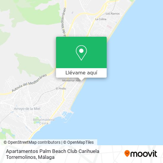 Mapa Apartamentos Palm Beach Club Carihuela Torremolinos