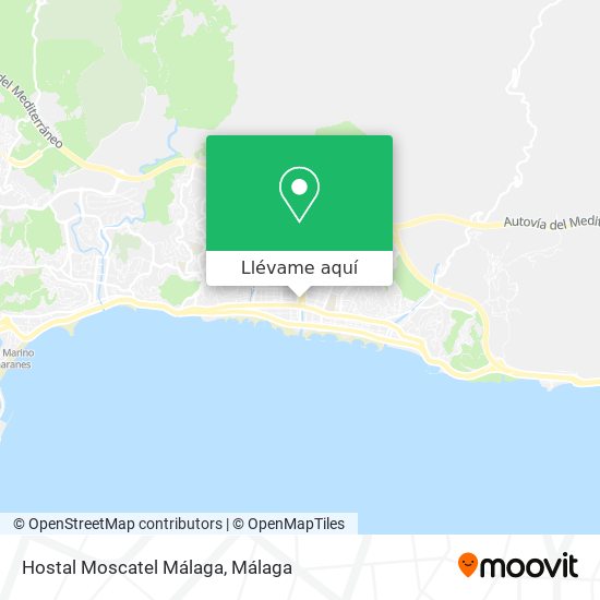 Mapa Hostal Moscatel Málaga