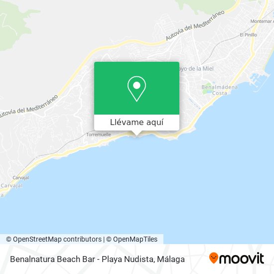 Mapa Benalnatura Beach Bar - Playa Nudista