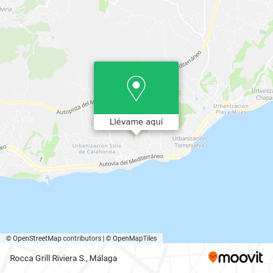 Mapa Rocca Grill Riviera S.