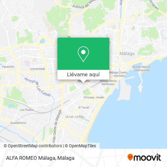 Mapa ALFA ROMEO Málaga