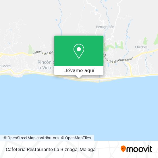 Mapa Cafetería Restaurante La Biznaga
