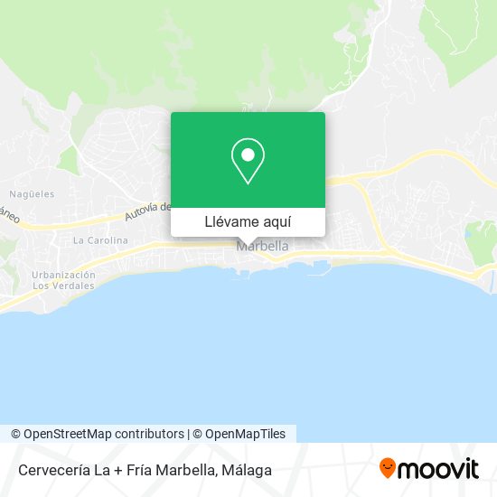 Mapa Cervecería La + Fría Marbella