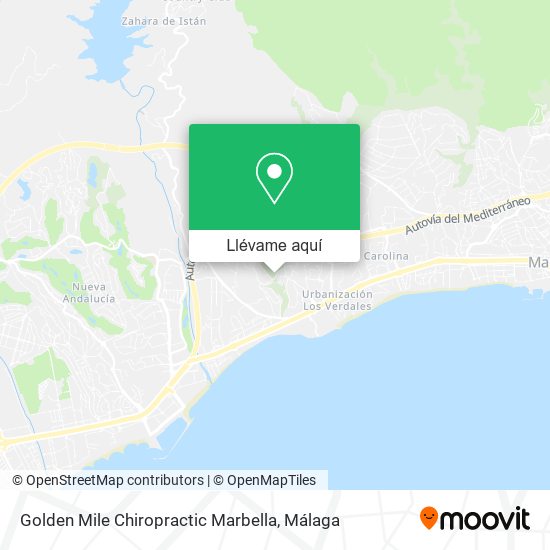 Mapa Golden Mile Chiropractic Marbella