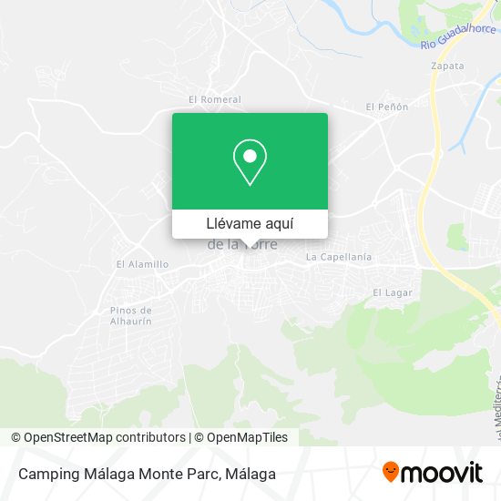 Mapa Camping Málaga Monte Parc