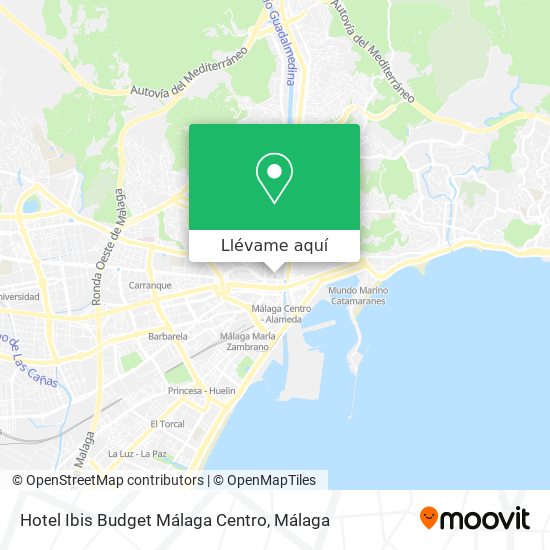 Mapa Hotel Ibis Budget Málaga Centro