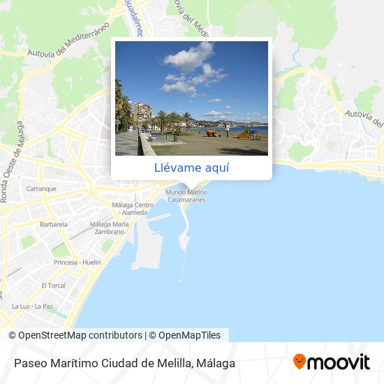 Mapa Paseo Marítimo Ciudad de Melilla