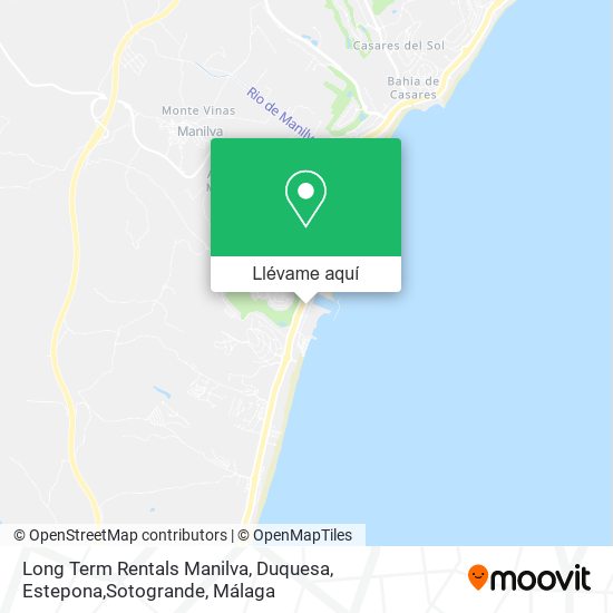 Mapa Long Term Rentals Manilva, Duquesa, Estepona,Sotogrande