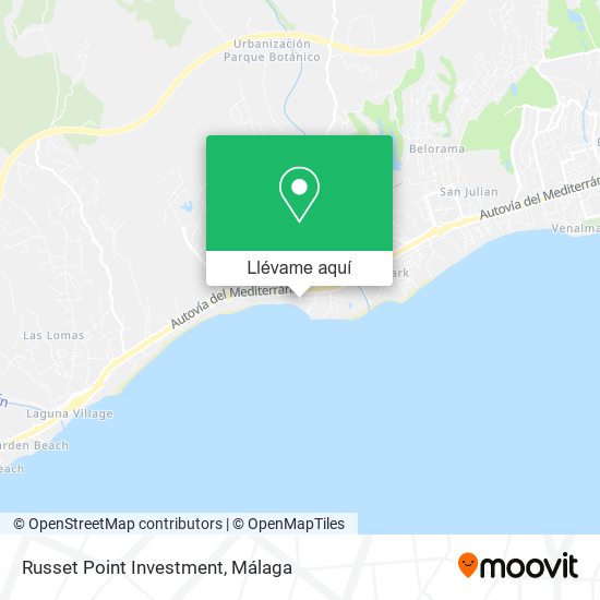 Mapa Russet Point Investment