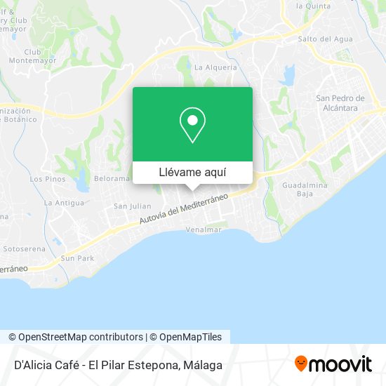 Mapa D'Alicia Café - El Pilar Estepona
