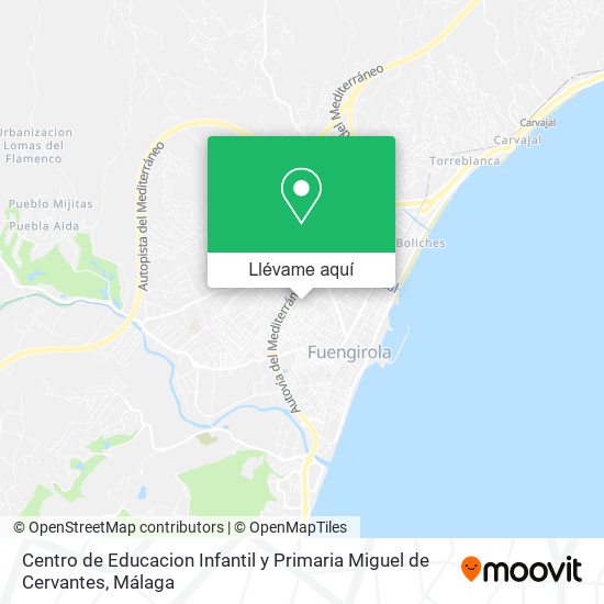 Mapa Centro de Educacion Infantil y Primaria Miguel de Cervantes