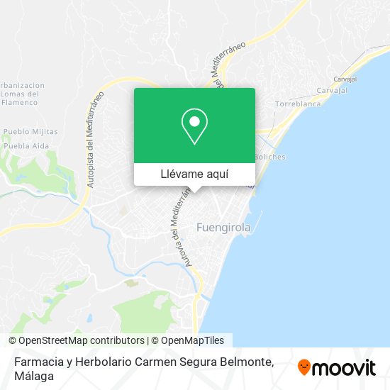 Mapa Farmacia y Herbolario Carmen Segura Belmonte