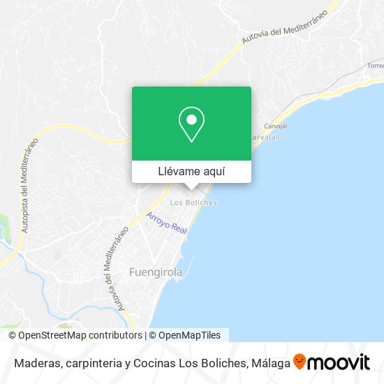 Mapa Maderas, carpinteria y Cocinas Los Boliches