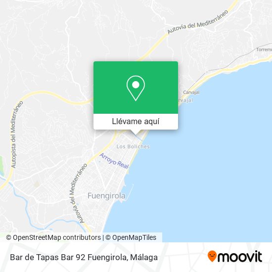 Mapa Bar de Tapas Bar 92 Fuengirola