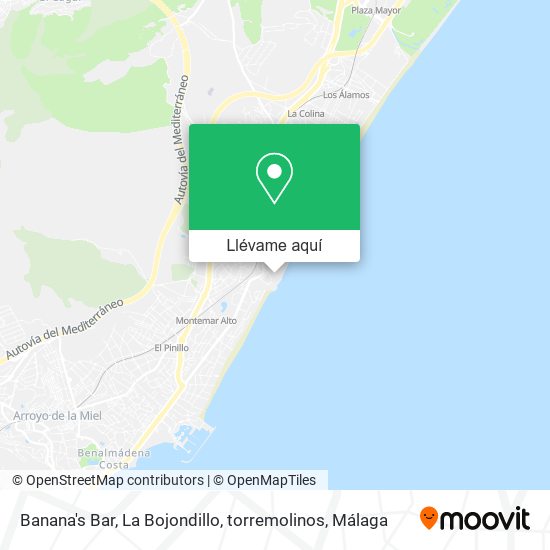 Mapa Banana's Bar, La Bojondillo, torremolinos