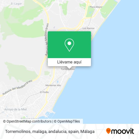 Mapa Torremolinos, malága, andalucia, spain