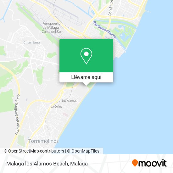 Mapa Malaga los Alamos Beach