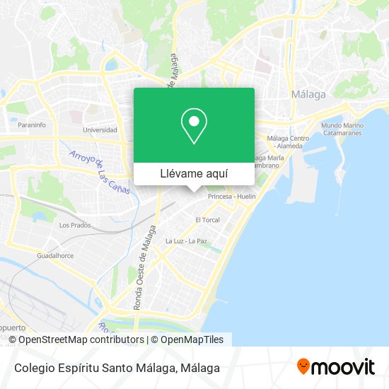 Mapa Colegio Espíritu Santo Málaga