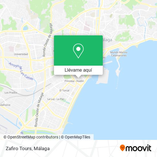 Mapa Zafiro Tours