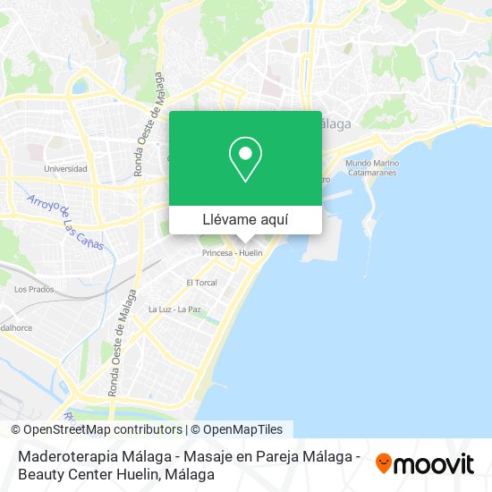 Mapa Maderoterapia Málaga - Masaje en Pareja Málaga - Beauty Center Huelin