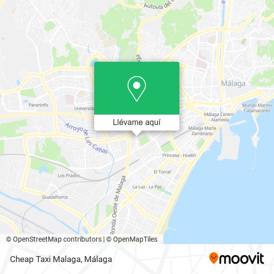 Mapa Cheap Taxi Malaga