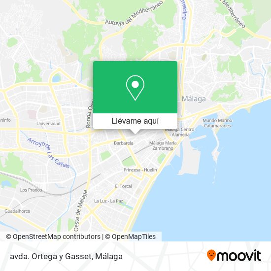 Mapa avda. Ortega y Gasset