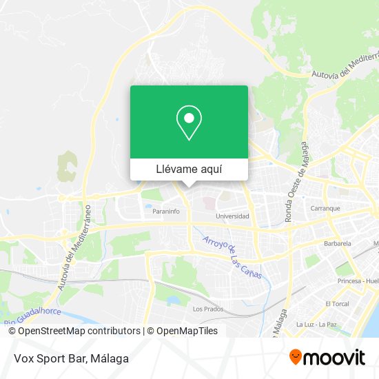 Mapa Vox Sport Bar