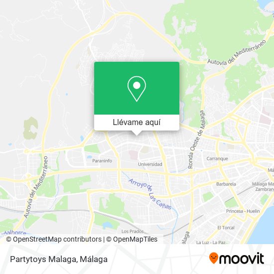 Mapa Partytoys Malaga