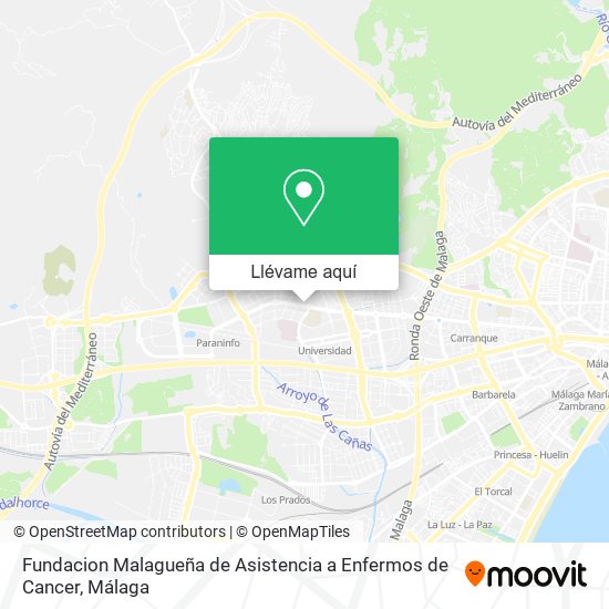 Mapa Fundacion Malagueña de Asistencia a Enfermos de Cancer