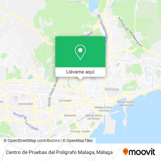 Mapa Centro de Pruebas del Polígrafo Malaga