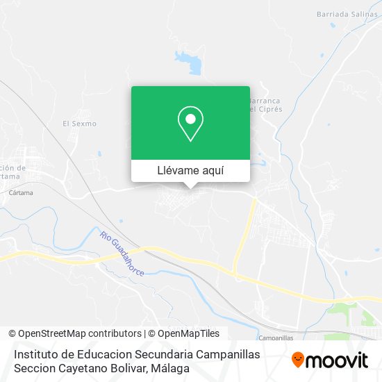 Mapa Instituto de Educacion Secundaria Campanillas Seccion Cayetano Bolivar