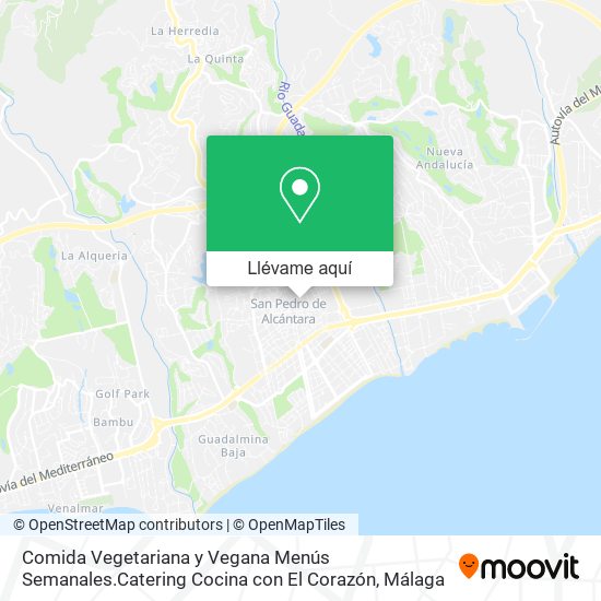 Mapa Comida Vegetariana y Vegana Menús Semanales.Catering Cocina con El Corazón