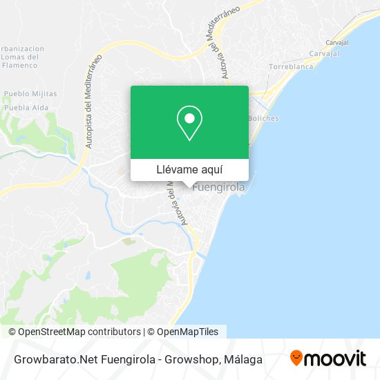 Mapa Growbarato.Net Fuengirola - Growshop