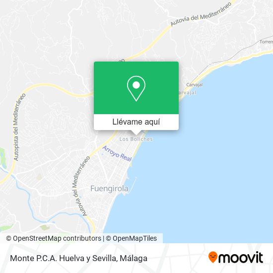 Mapa Monte P.C.A. Huelva y Sevilla