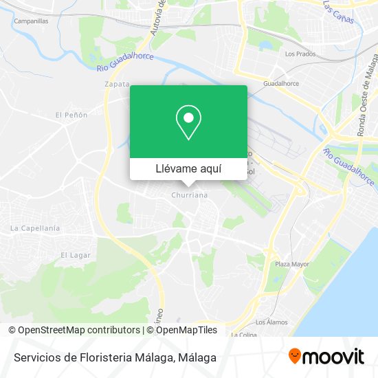 Mapa Servicios de Floristeria Málaga