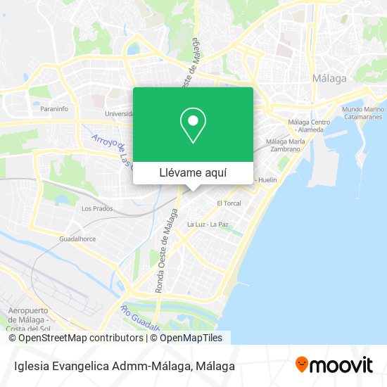Mapa Iglesia Evangelica Admm-Málaga
