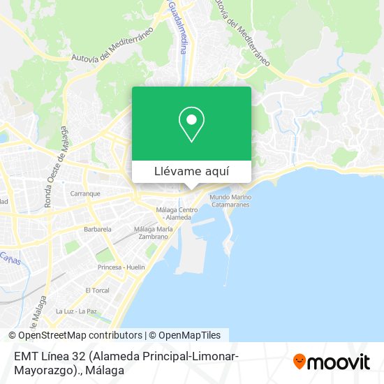 Mapa EMT Línea 32 (Alameda Principal-Limonar-Mayorazgo).
