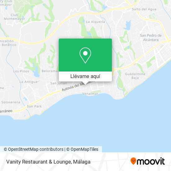 Mapa Vanity Restaurant & Lounge