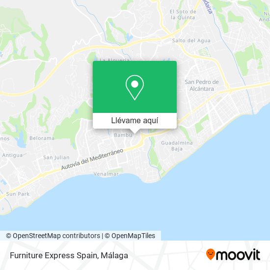 Mapa Furniture Express Spain